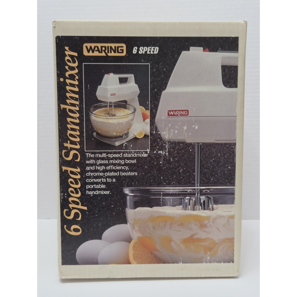 Waring Stand Mixer Hand Mixer 6 Speed White 2 in 1 HS999 Vintage NEW SEALED
